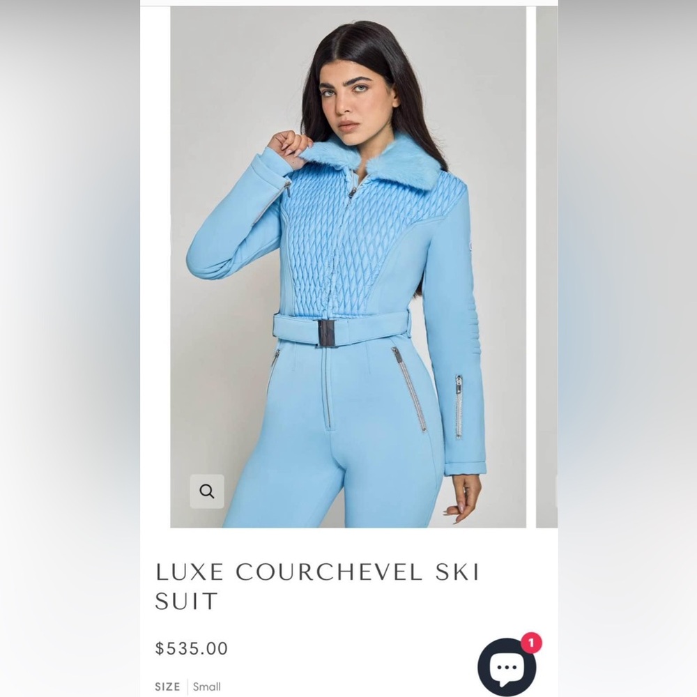 Luxe Corechevel ski suit light blue perfect condition size small